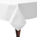 Ultimate Textile -3 Pack- Poly-Cotton Twill 60 x 60-Inch Square Tablecloth, White