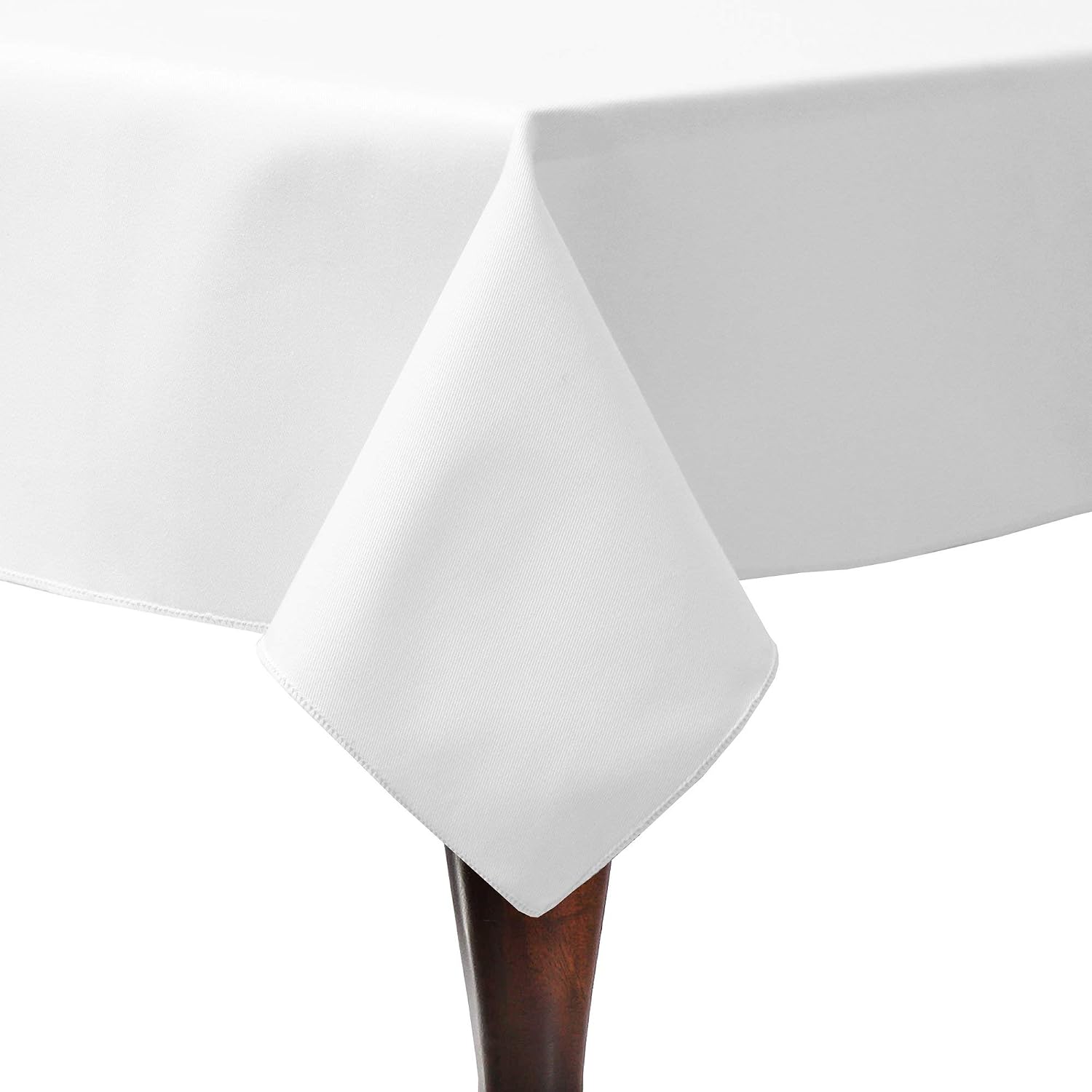 Ultimate Textile -3 Pack- Poly-Cotton Twill 60 x 60-Inch Square Tablecloth, White
