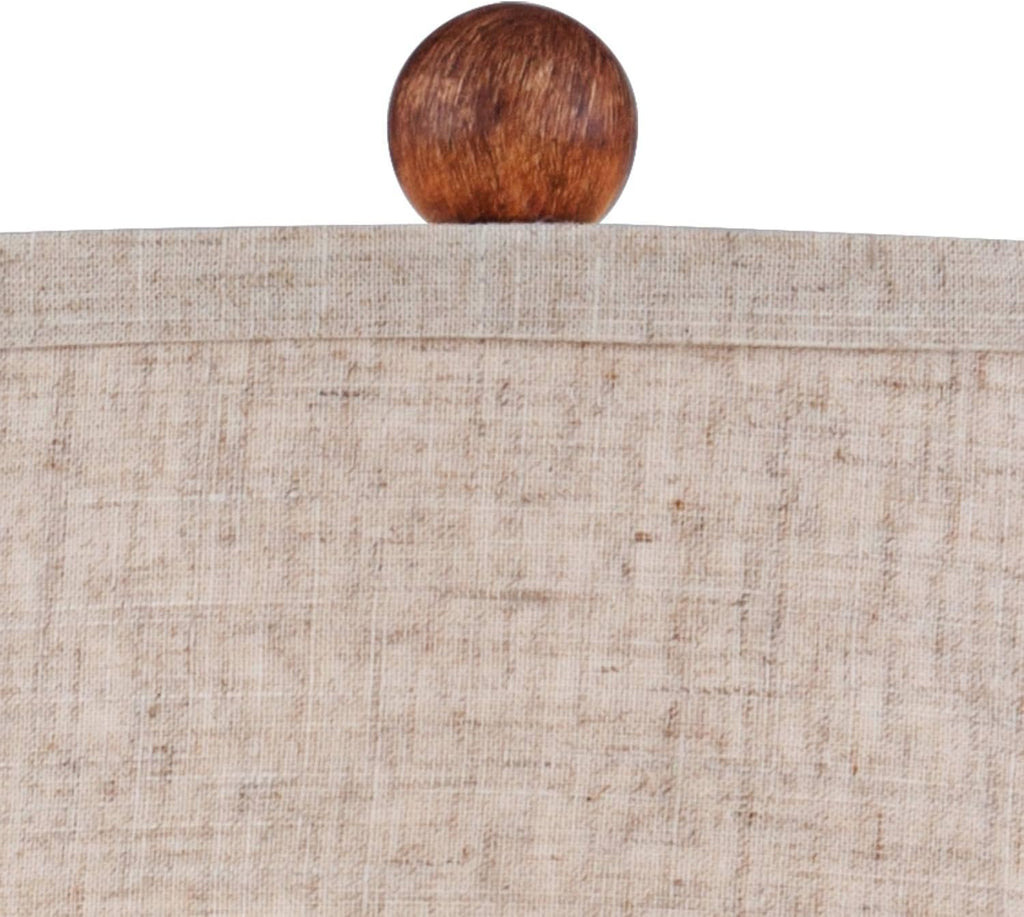 360 Lighting Fraiser 23 1/2' High Cone Small Mid Century Modern Accent Table Lamps Set of 2 Brown Wood Finish Cottage Core Living Room Bedroom Bedside Nightstand House Office Home Oatmeal Shade