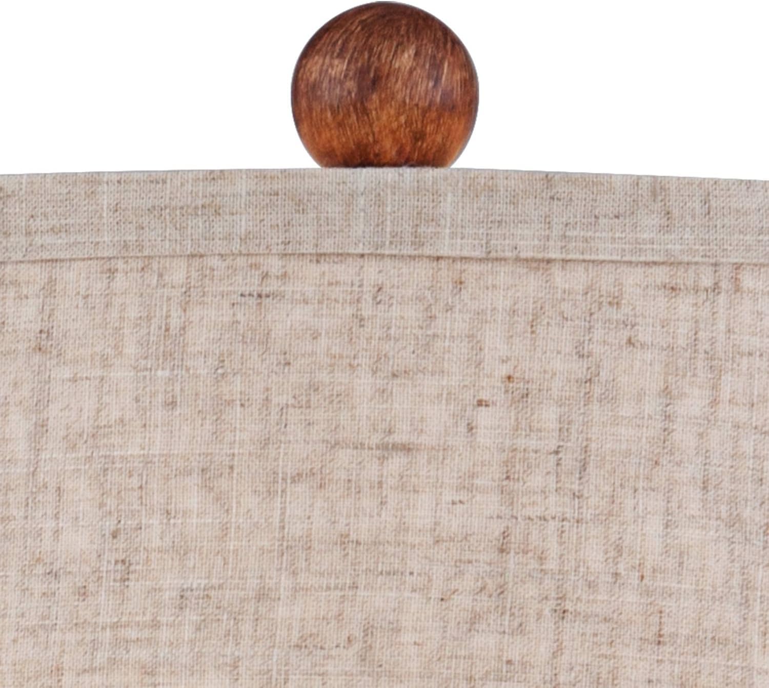 360 Lighting Fraiser 23 1/2' High Cone Small Mid Century Modern Accent Table Lamps Set of 2 Brown Wood Finish Cottage Core Living Room Bedroom Bedside Nightstand House Office Home Oatmeal Shade