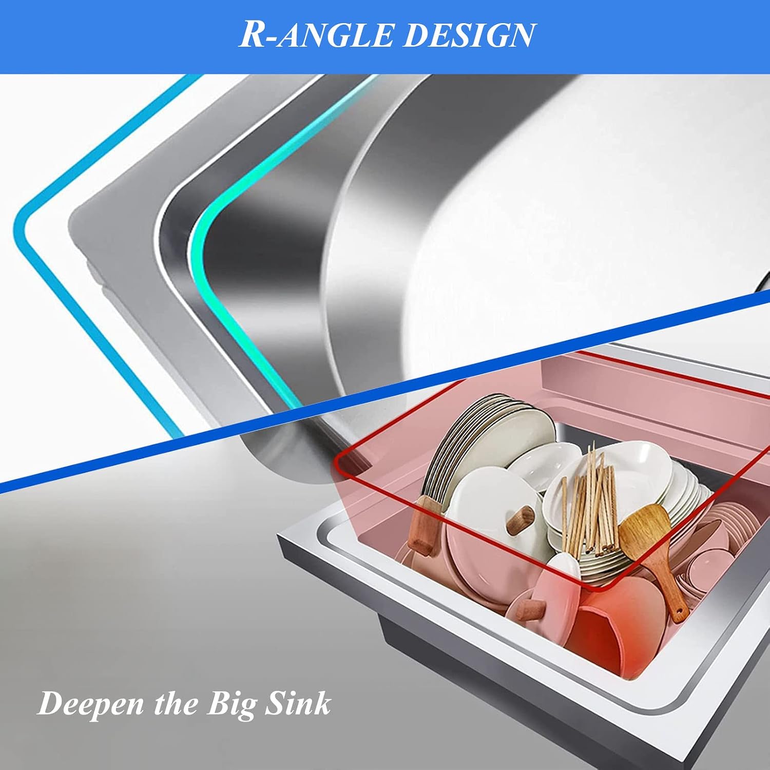 Stainless Steel Prep Utility Sink 1 Compartment Commercial Kitchen Sink with Faucet and Back Splash, Free Standing Utility Prep Single Bowl Sink for Restaurant, Laundry, Garage