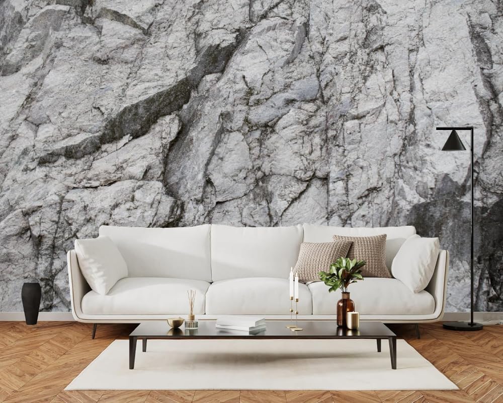 Cliffs Removable Peel and Stick Wallpaper Wall Stickers, Cliff Texture 3D Murals Home Decor for TV Background Bedroom Rooms Living Room,Self-Adhesive-144 W x 100' H