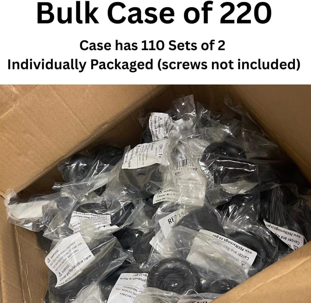 Red Hound Auto Bulk Case of 220 Rubber Bumpers for Trailer Compatible with Ramp Door Truck 2.5 Inches Round Replacement Cargo Stop