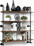 ROGMARS Floating Shelves for Wall,Solid Wood Shelves Industrial Pipe Shelving 36inch for wall Decor,Kitchen,Living Room