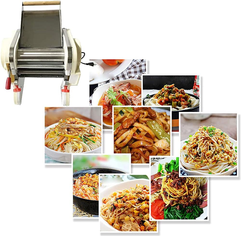 Techtongda Stainless Steel Electric Pasta Press Maker Noodle Machine Home Commercial 110v 3mm Round Knife