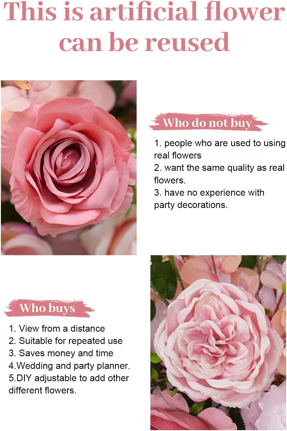 2pcs 17inch Pink Free Standing Flowers Ball Bouquet Artificial Rose Arrangements Balls for Wedding Centerpieces Tables Chair Aisle Runner Flowers Decorations