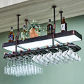 eathable Wine Rack with Glass Holder, LED Lighted Liquor Cabinet, Wall Mounted Bar Shelves for Home Bar Decor and Storage, Corner Kitchen Shelf Display for Whiskey Bottles, Ceiling Wine Shel
