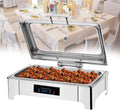 13.5L Electric Chafing Dish - 1/2/3-Grids, Buffet Servers Warmers for A Variety of Dishes, Large Capacity Warming Tray, Removable Design for Easier Cleaning and Maintenan,Grid