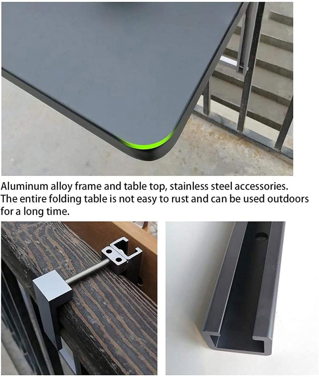 Outdoor Side Tables Balcony Table Floating Shelves Balcony Hanging Table with Adjustable Height Portable Balcony Bar Table for Railings Outdoor Wall-Mounted Floating Desks for Small Spaces