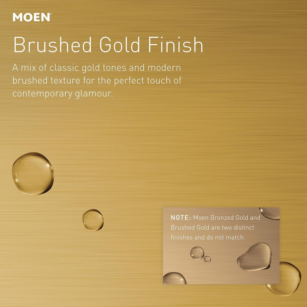 Moen YB0324BG Flara 24-Inch Single -Towel Bar, Brushed Gold