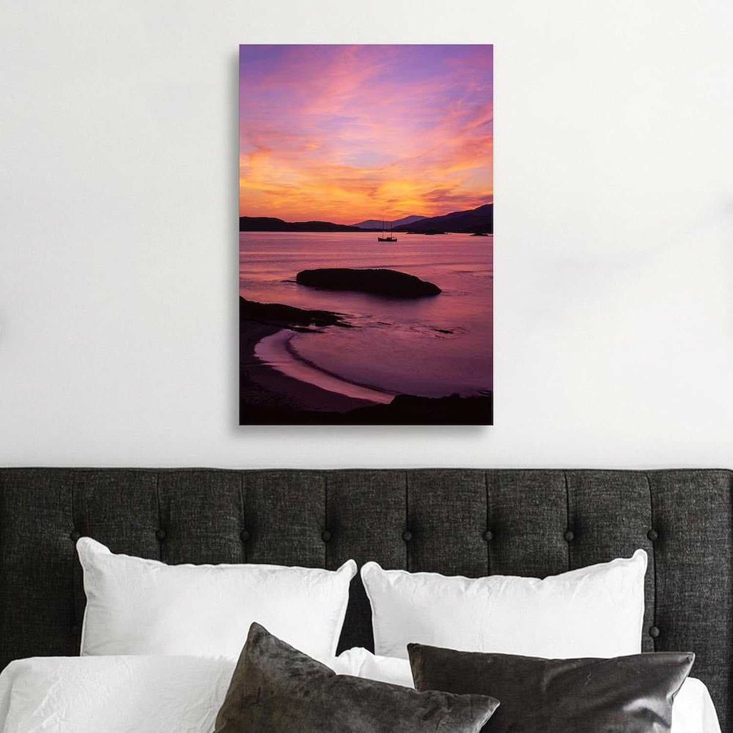 CafePress Canvas Wall Art Beach Derrynane Bay Ready to Hang for Living Room, Bedroom or Office