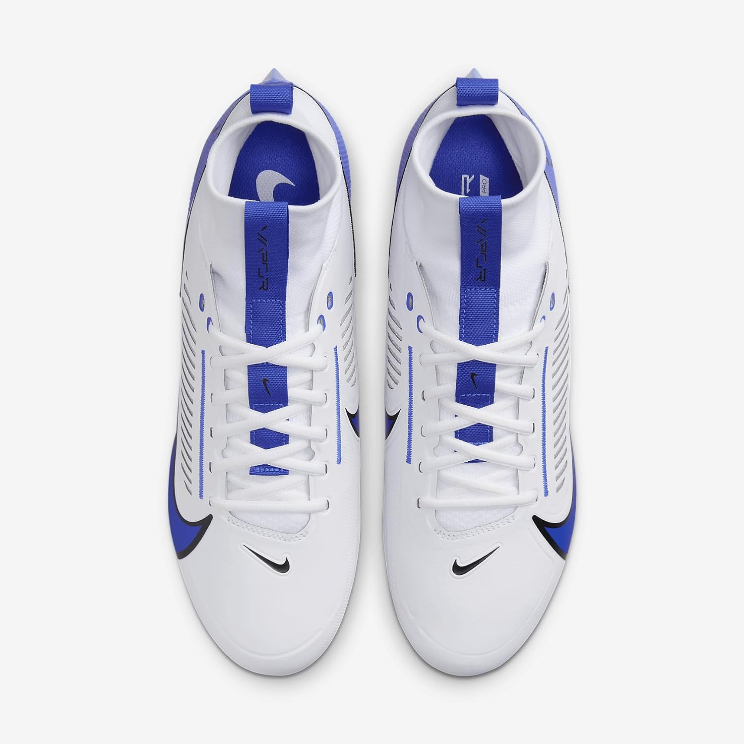 Nike Vapor Edge Pro 360 2 (Team Bank) Men's Football Cleats (FQ4044-102, White/Black/Hyper Royal) Size 15