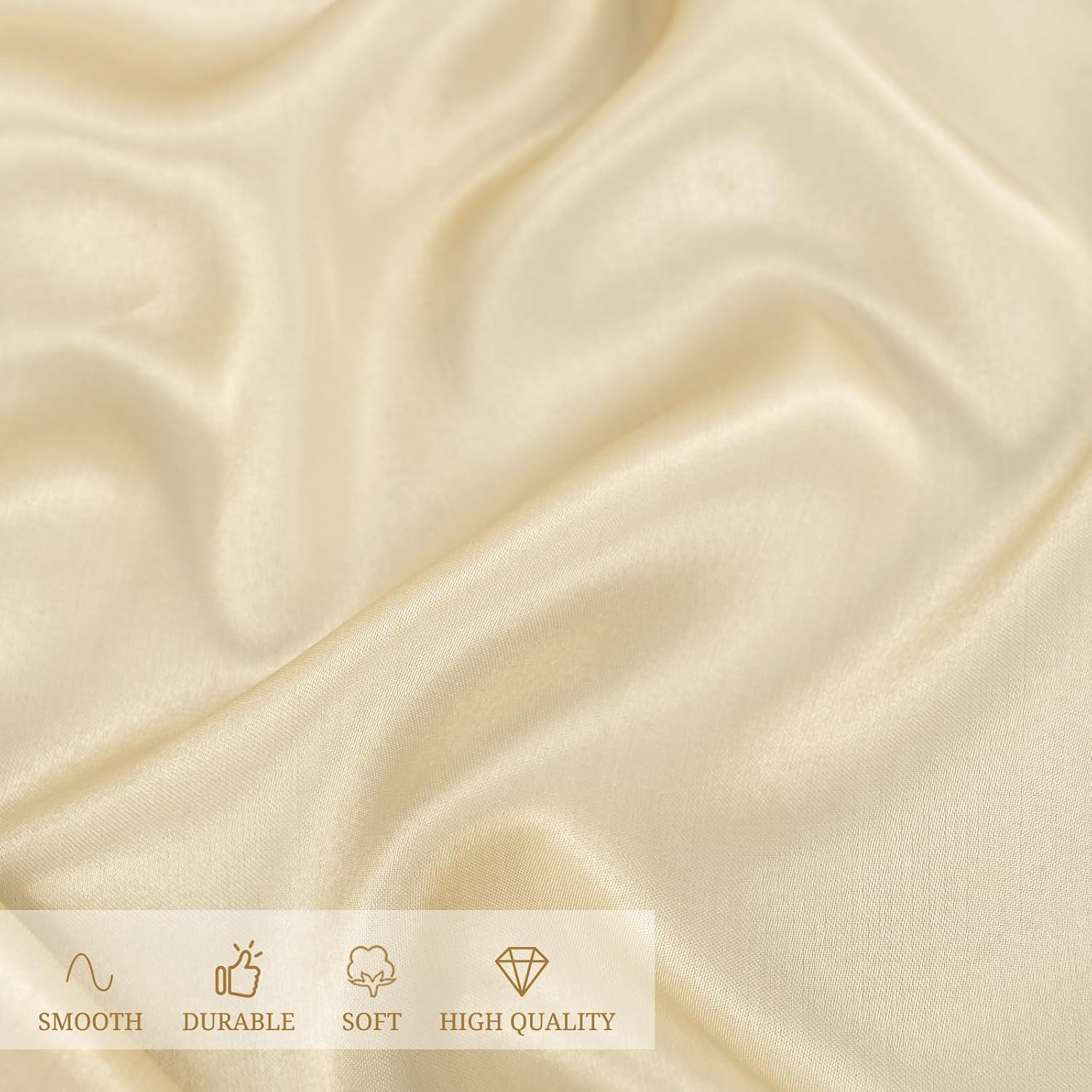 12 Pack 120 Inch Round Tablecloth, Champagne Satin Fabric Table Cloth for Round Table, Wrinkle Resistant Washable Table Cover Bright Silk Table Clothes for Wedding Party Dining Table Banquet