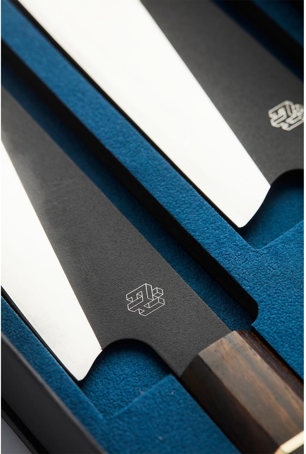 Frank Haasnoot Chef's Knives | Japanese Chef Knife Set | 8.7 & 6 Inch | Best 2-Piece Kitchen Knife | Chef Knife & Paring Knife | Stainless Steel | Wooden Handle | With Packaging | Professional Cooking