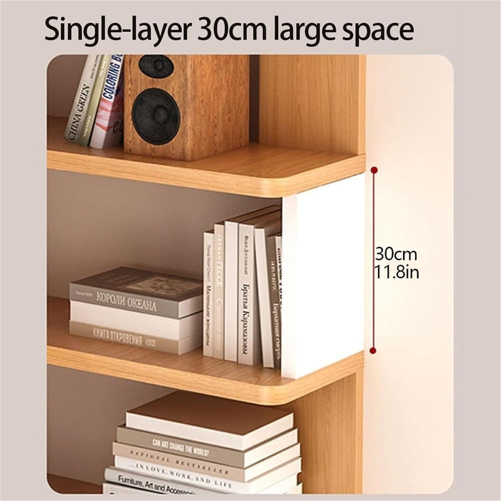 3 Tier Floating Corner Shelf Wall Mounted Display Stand Bookshelf Storage Rack for Living Rooms Offices Multi Scenario Use(Natural)