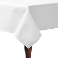 Ultimate Textile -5 Pack- Poly-Cotton Twill 60 x 60-Inch Square Tablecloth, White