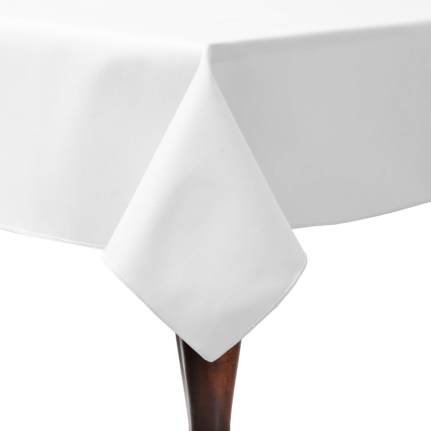 Ultimate Textile -5 Pack- Poly-Cotton Twill 60 x 60-Inch Square Tablecloth, White