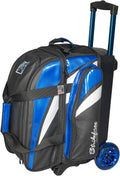 KR Strikeforce Cruiser Lux Double Bowling Ball Roller Bag with Upper Shoe Compartment and Side Accessory Pouch