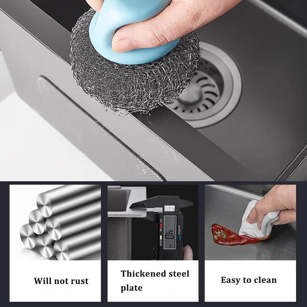 Black Sink with Cover Single Bowl Sink with Foldable Faucet Single Bowl Sink Hidden Sink Undercounter Sink(One Color-32x43cm