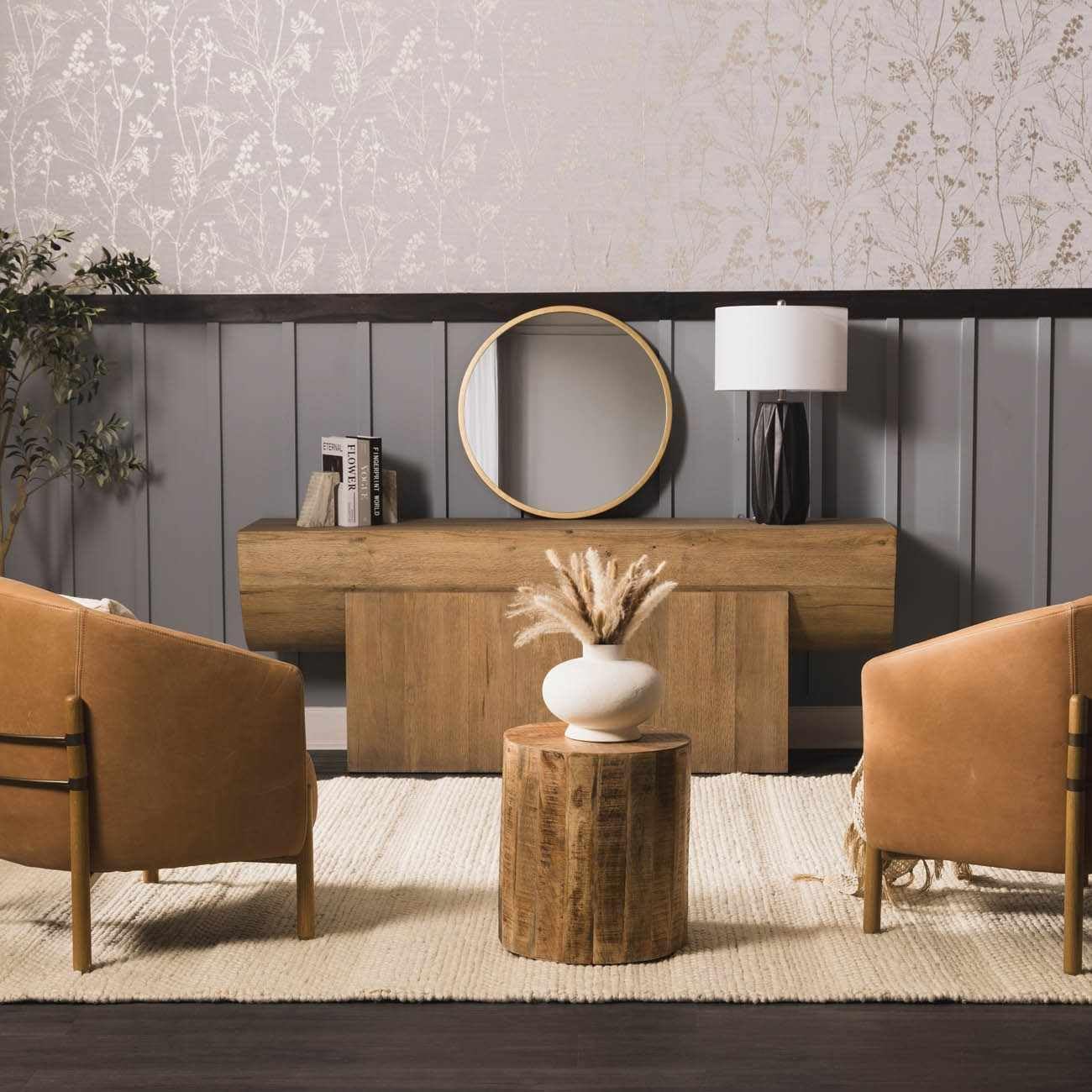 BoutiqueRugs Beige Striped Transitional 8ft Square Area Rug Wool Hand Woven Flatweave Textured Bohemian Clarke Living Room Bedroom Dining Room Home Office Apartment Stain Resistant Non-Shedding