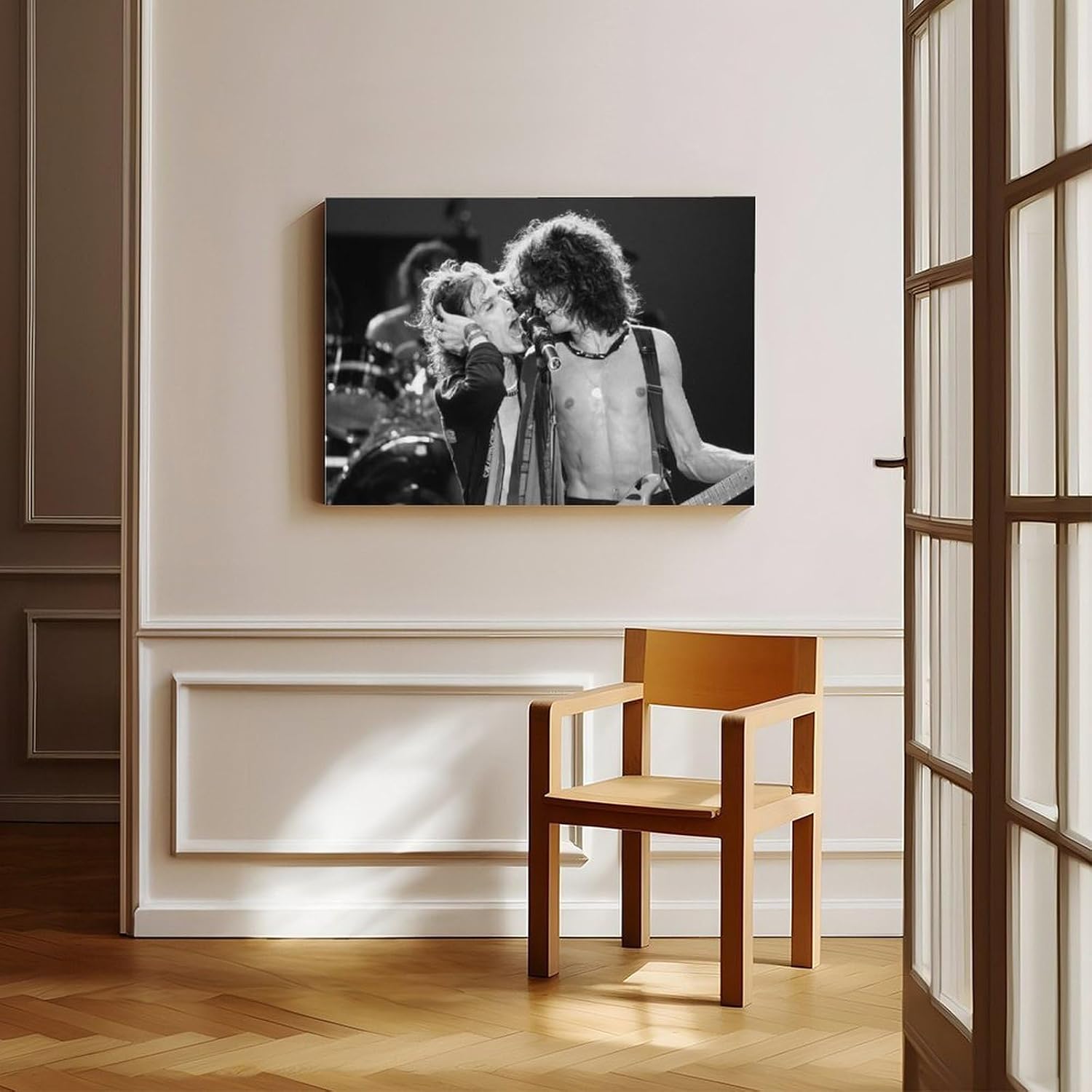 TONITOTA Joe_perry Rock Scene Classic Canvas Poster | Retro Historical Black And White Photos | Wall Art | Kitchen | Bathroom Decor | Frame 24x36inch