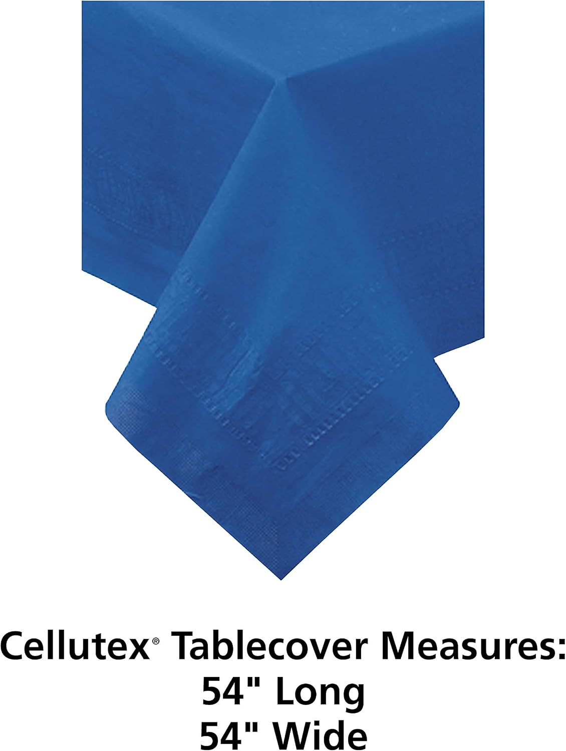 Hoffmaster 220422 Tissue/Poly Tablecover, 3 Ply, 54' Length x 54' Width, Navy (Case of 50)