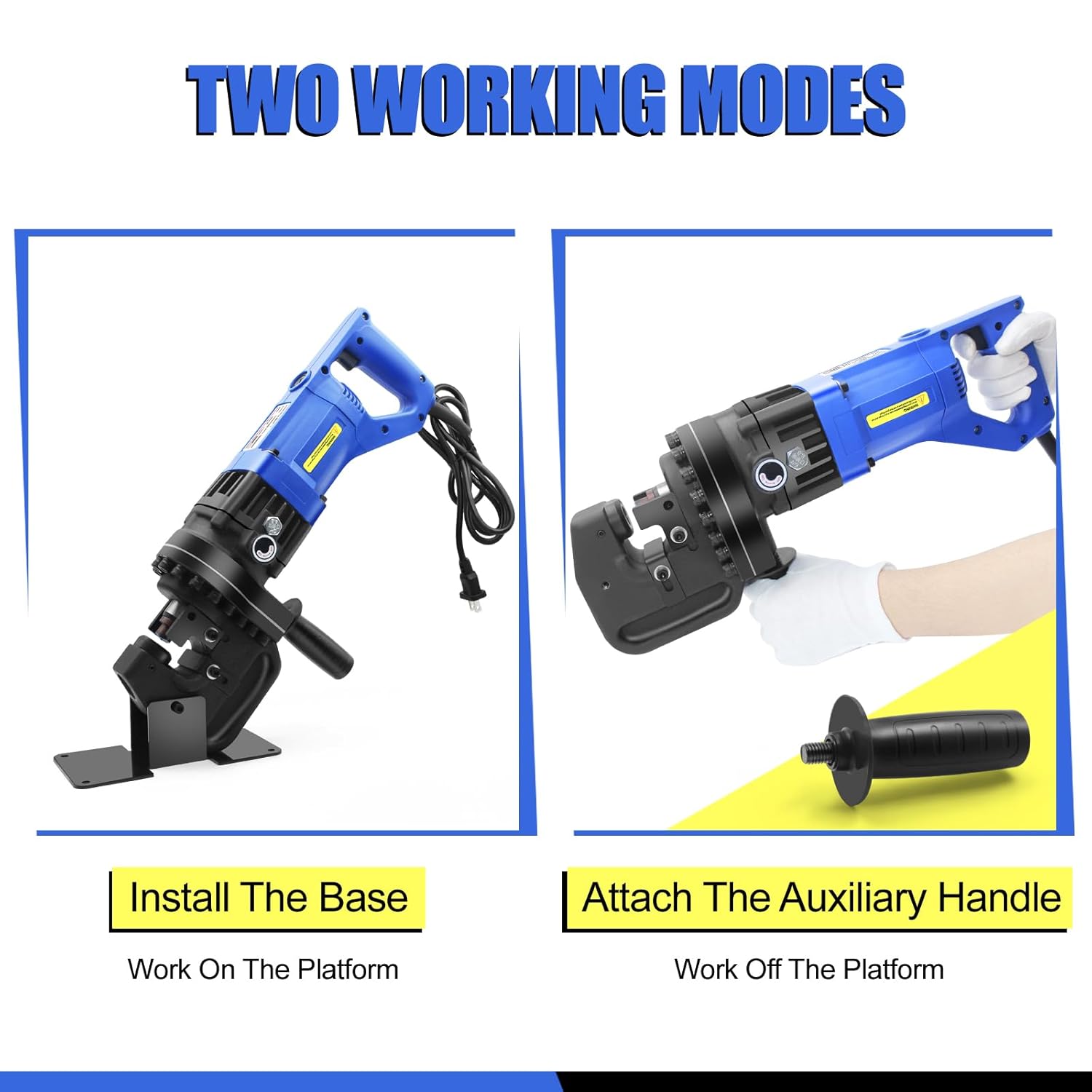 Electric Hydraulic Hole Punch for Metal,1200W Hydraulic Hole Puncher,Angle Steel Hole Punching Machine with Die Φ1/4' 3/8' 1/2' 11/16' 13/16',Hole Punch Tool for Metal Aluminum Copper Iron Steel Plate