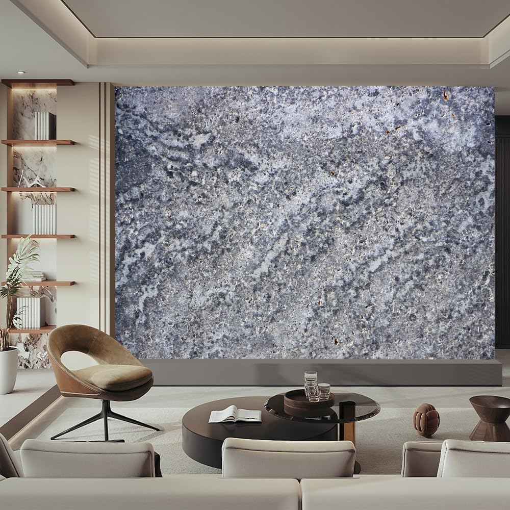 Gray Rock 3D Removable Wallpaper, Abstract Classic Peel and Stick Wallpaper Wall Decoration Mural,for Restaurant Living Room Bedroom Decor,Self-Adhesive-116 W x 91' H