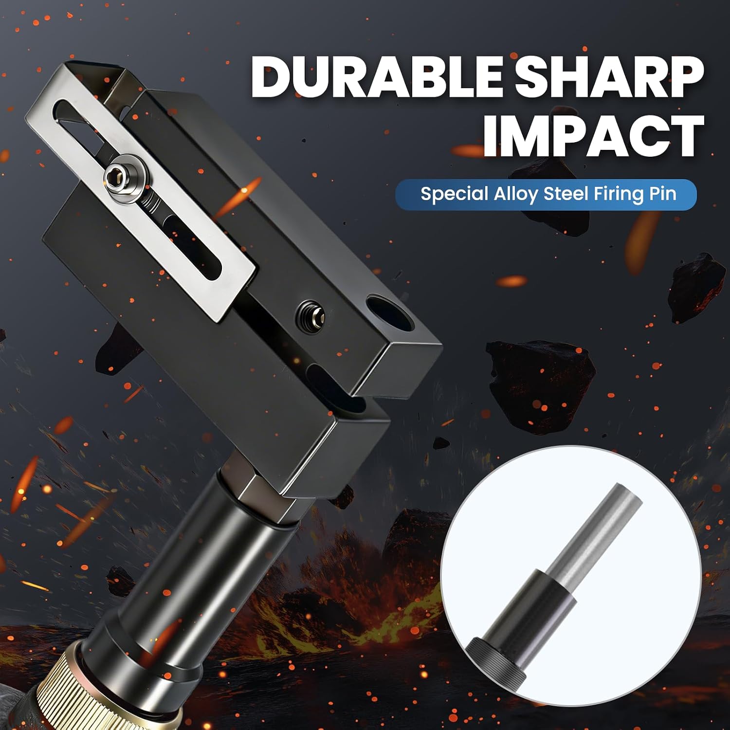 NEWTRY 8mm Pneumatic Hole Puncher Air Metal Hole Punch Tool Industrial Punching Gun Heavy Duty Metal Hole Flange Opener for Doors & Windows, Factory, Office and Home