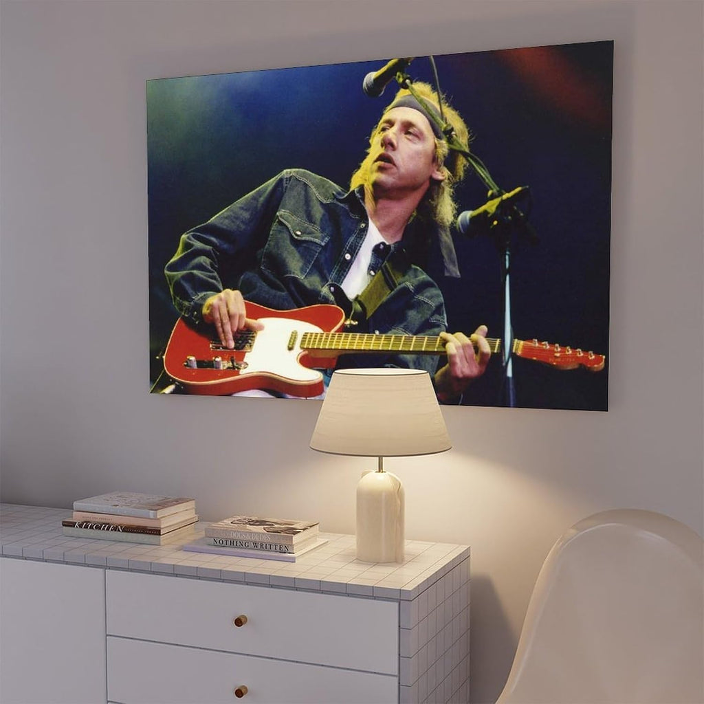 TONITOTA Mark_Knopfler Rock Scene Classic Canvas Wall Art | Retro Historical Black And White Photos | Home | School | Office Decor Poster | Frame 24x36inch