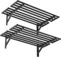 Ultrawall Heavy Duty Garage Wall Shelves, 2 x 4 ft Wall Mounted Storage Shelves, Holds Up to 800Lbs, 2Pack, Black