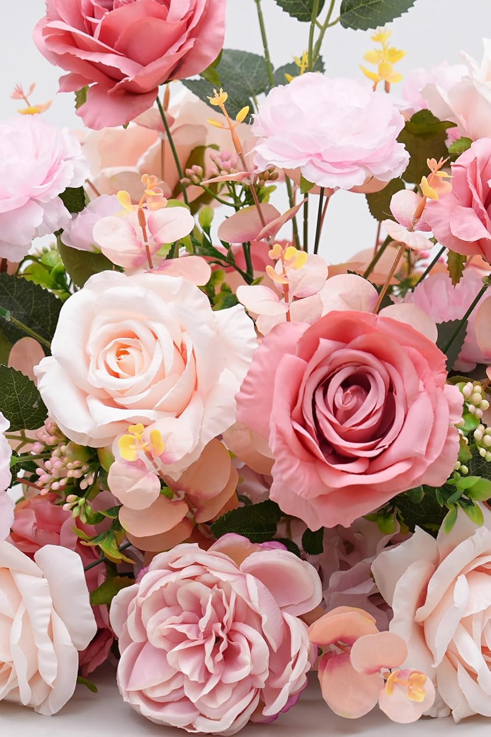 2pcs 17inch Pink Free Standing Flowers Ball Bouquet Artificial Rose Arrangements Balls for Wedding Centerpieces Tables Chair Aisle Runner Flowers Decorations