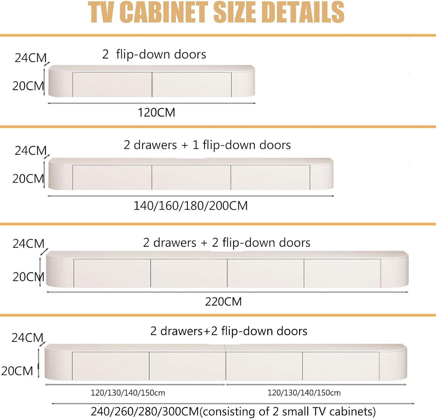 Floating TV Stand Wall Mounted Floating Wall Mounted TV Console Floating TV Shelf Entertainment Center Media Console for Under TV for Living Room & Office
