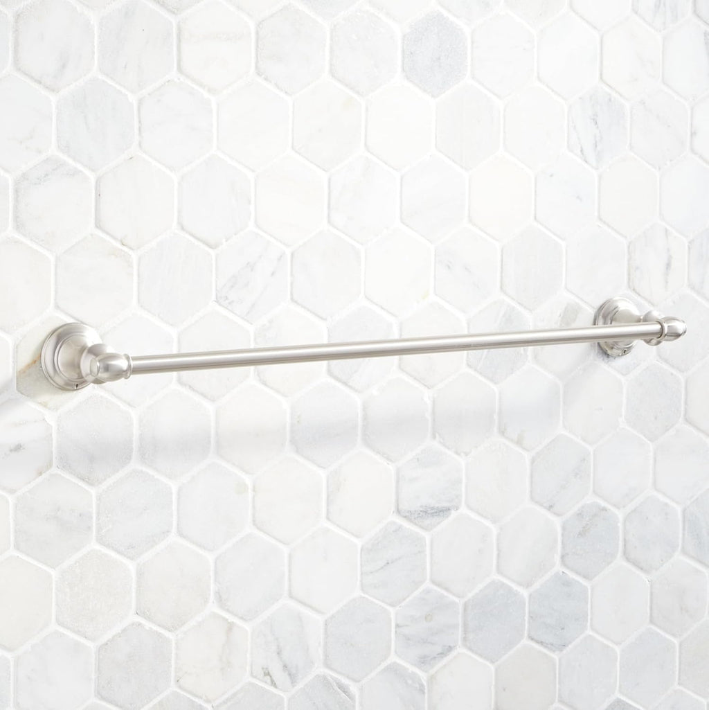 Signature Hardware 948233-24 Beasley 24' Towel Bar - Polished Nickel