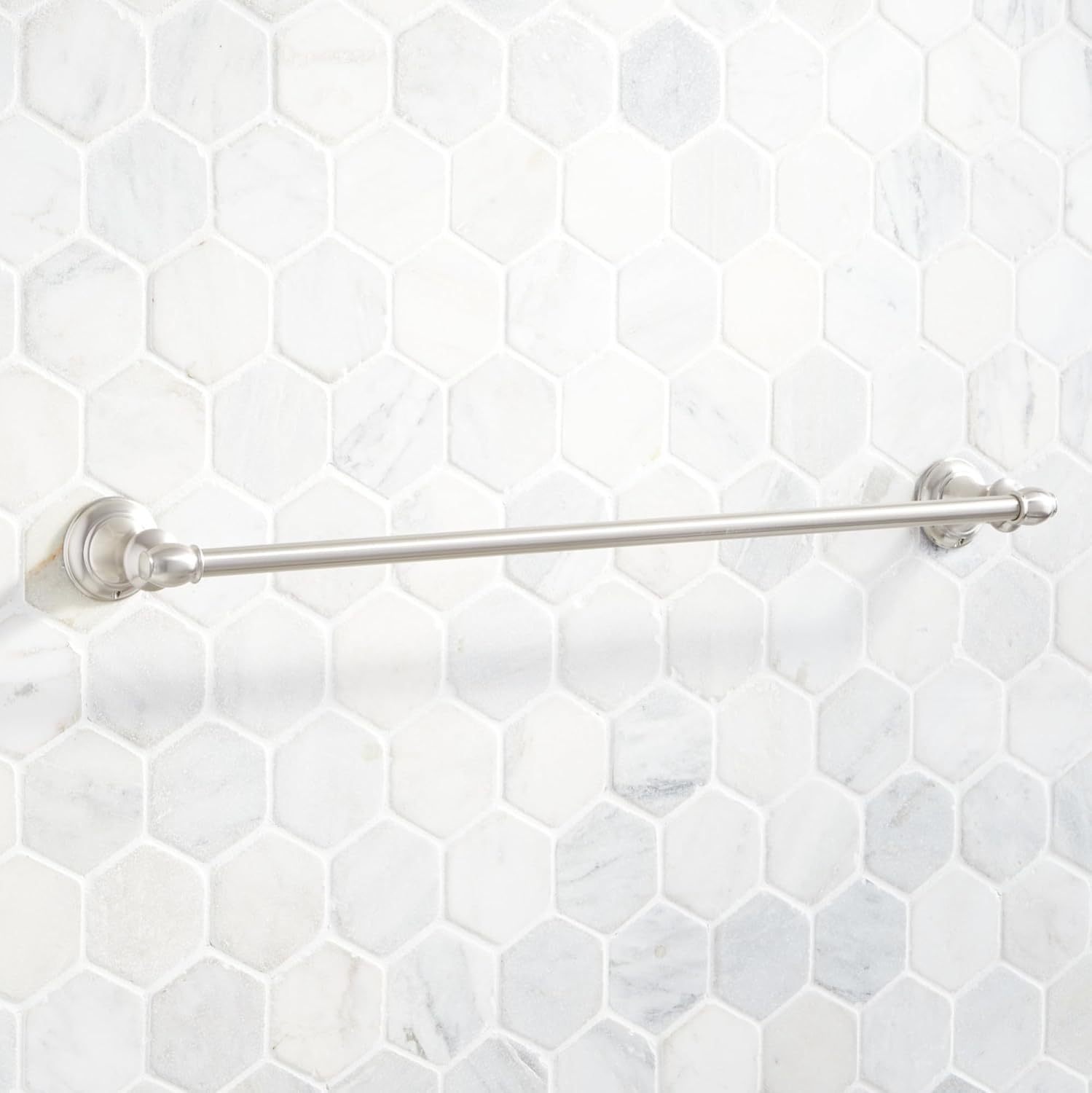 Signature Hardware 948233-24 Beasley 24' Towel Bar - Polished Nickel