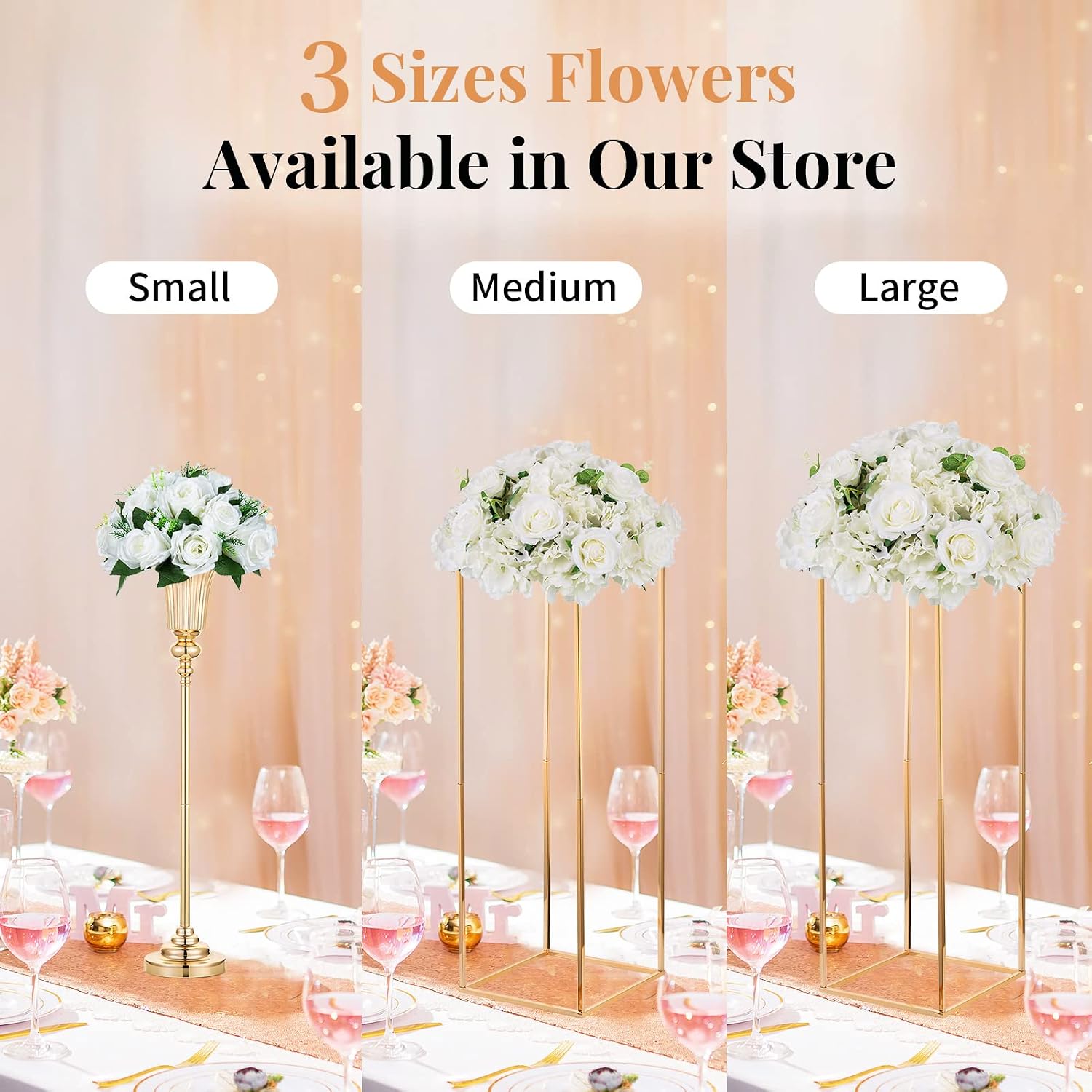 NUPTIO Flower Balls for Wedding Centerpieces - 10 Pcs 14.2 inch Diameter Fake Flower Ball Arrangement Bouquet Party Centerpieces for Tables - White Rose Bouquet Centerpiece Flowers for Wedding Table
