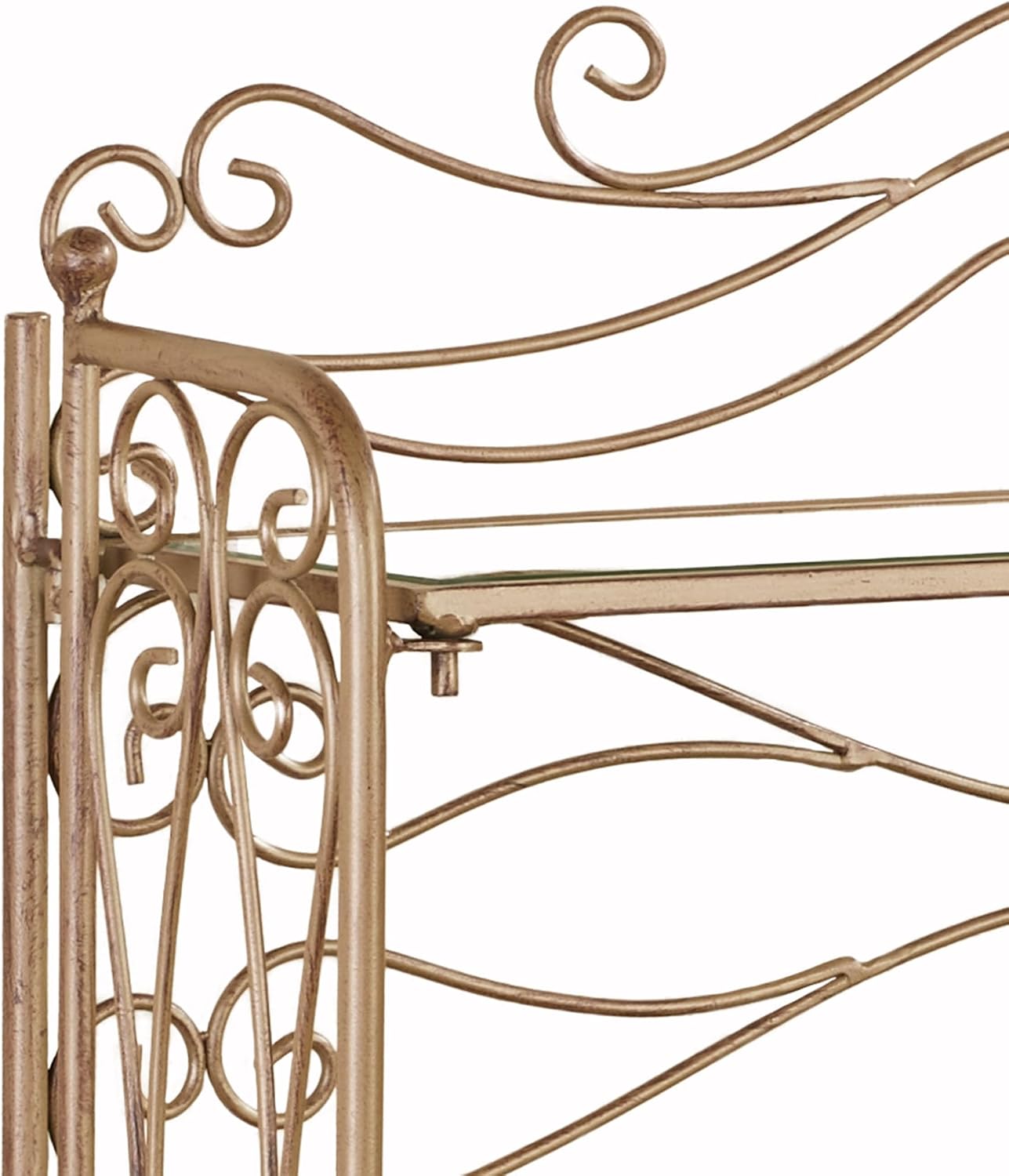 Touch of Class Kadalynn Wall Shelf with Towel Bar - Satin Gold - Handcrafted Metal - Decorative Storage - Mounted Rack Organizer for Bathroom - 3 Shelves - 24 Inches High
