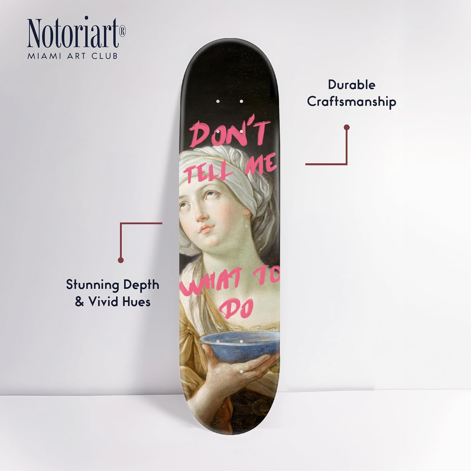 Modern Typography Acrylic Wall Art Die-Cut Easy-to-Hang, 1 Panel 8' x 32', What To Do Skateboard