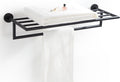 Towel Racks for Bathroom, Towel Shelf Matte Black, Wall Mounted Bath Towel Holder, Modern Hotel Style Towel Bar 26Inch, 077100-MB Leo Series