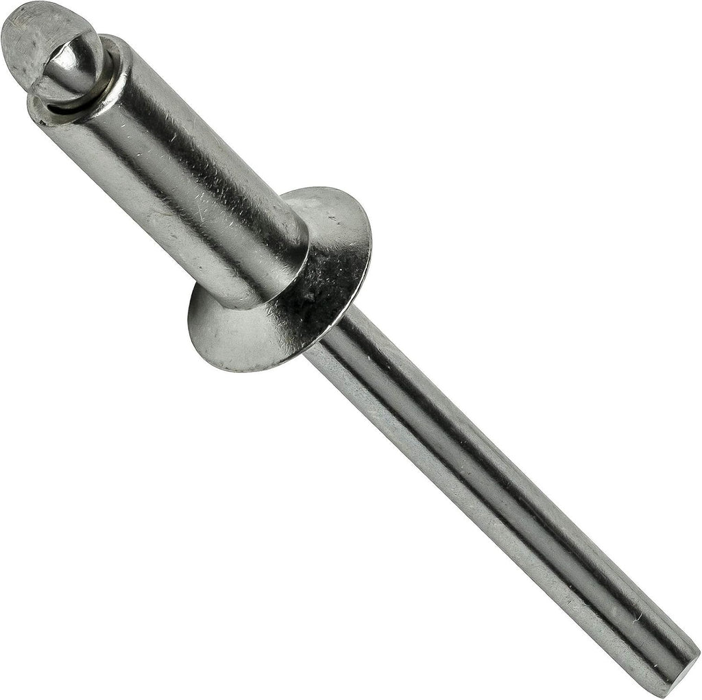 Stainless Steel Pop Rivets 3/16' x 1/2' Flat Countersunk Head Blind 6-8 Quantity 250 HQ