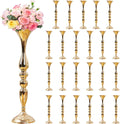 24 Pcs Metal Flower Arrangements Stand 20 Inch Tall Wedding Flower Vase Centerpieces Table Decoration Flower Stand for Party Wedding Reception Flower Arrangement Candle Holder (Gold)