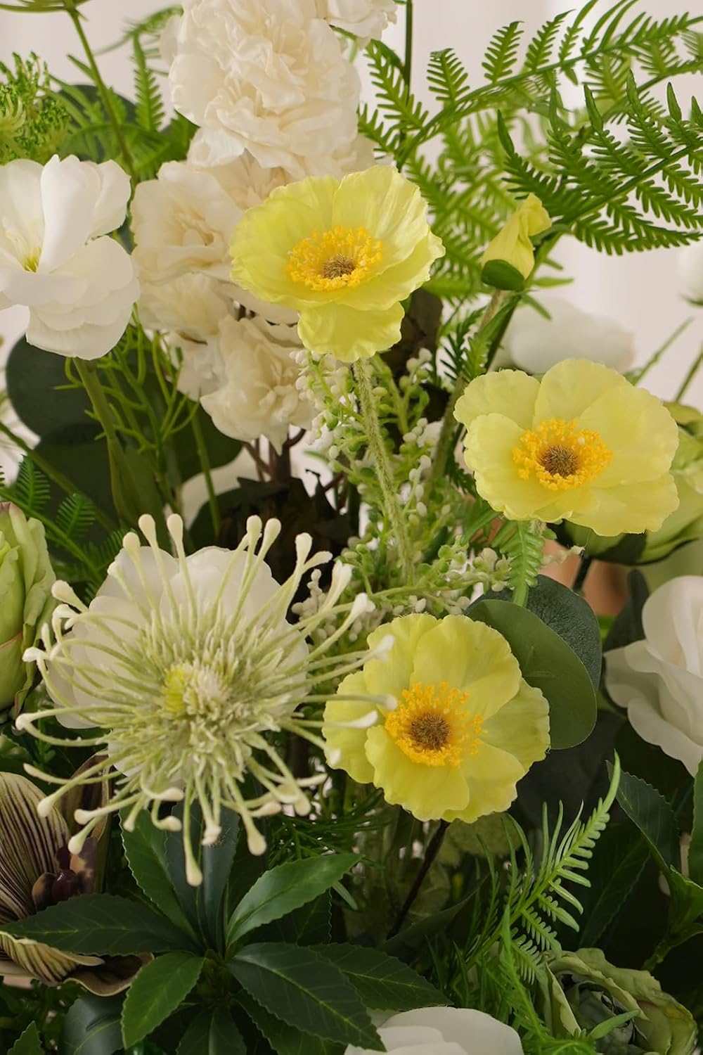 2pcs Free Standing Flowers Ball Bouquet Artificial Rose Floral Arrangements for Wedding Centerpieces Tables Aisle (Greenery)