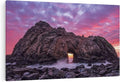 CafePress Canvas Wall Art Beach Sunset Keyhole Rock Ready to Hang for Living Room, Bedroom or Office