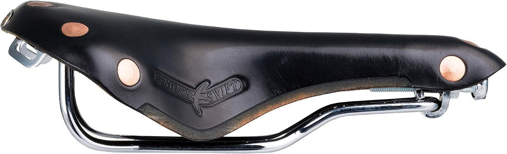 Brooks England Swift, Racing Leather Saddle with Hand-Hammered Copper Rivets