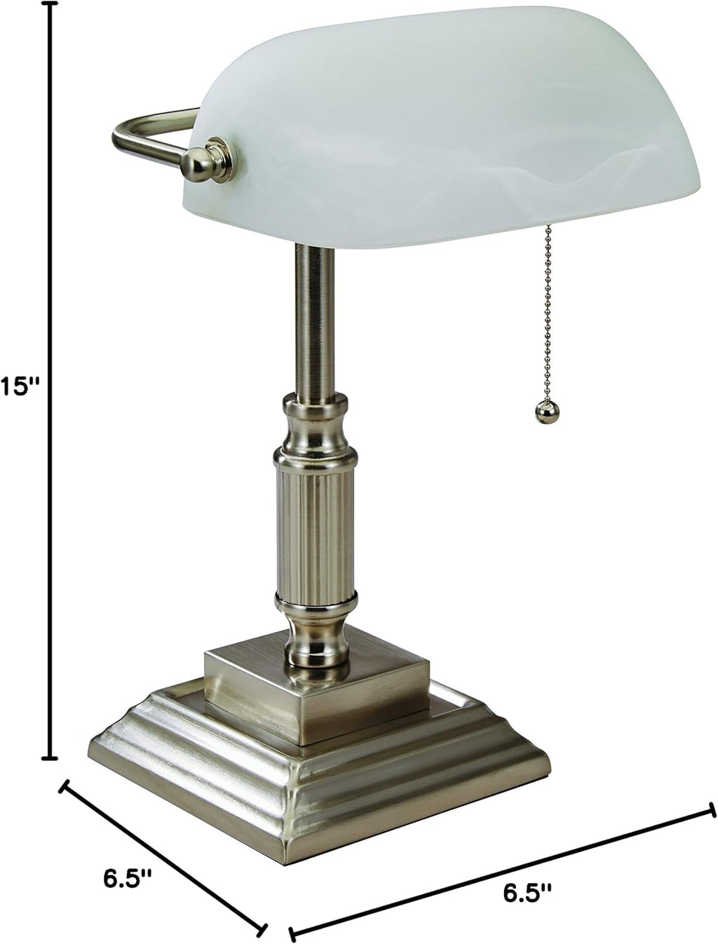 V-Light Banker's Desk Task Lamp, Brushed Nickel (VS688029BN)