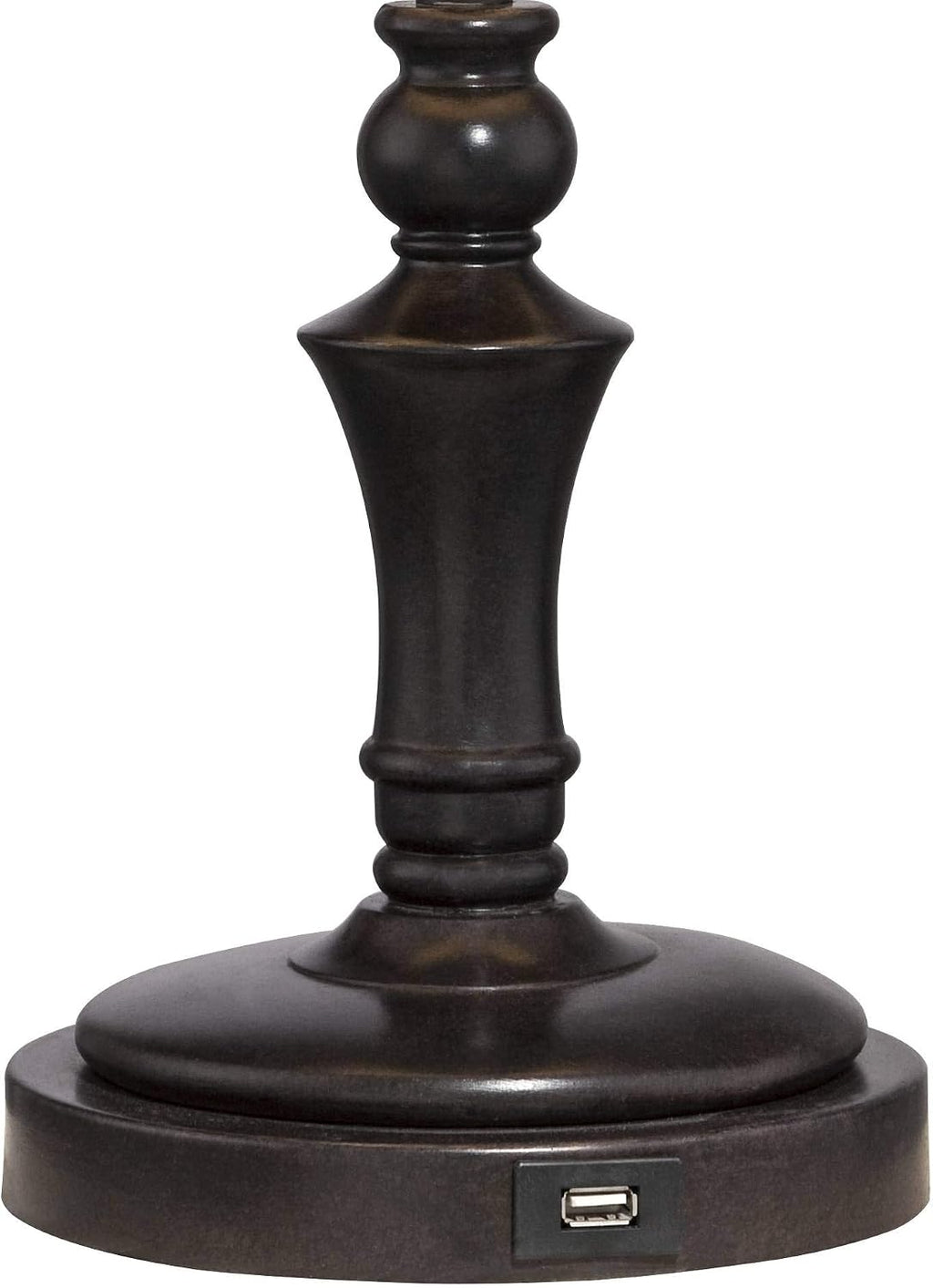Regency Hill Corey Hill Traditional Rustic Natural Cottage Swing Arm Desk Table Lamps 21.75' High Set of 2 with USB Charging Port Bronze Metal Faux Leather Bell Shade for Living Room Bedroom