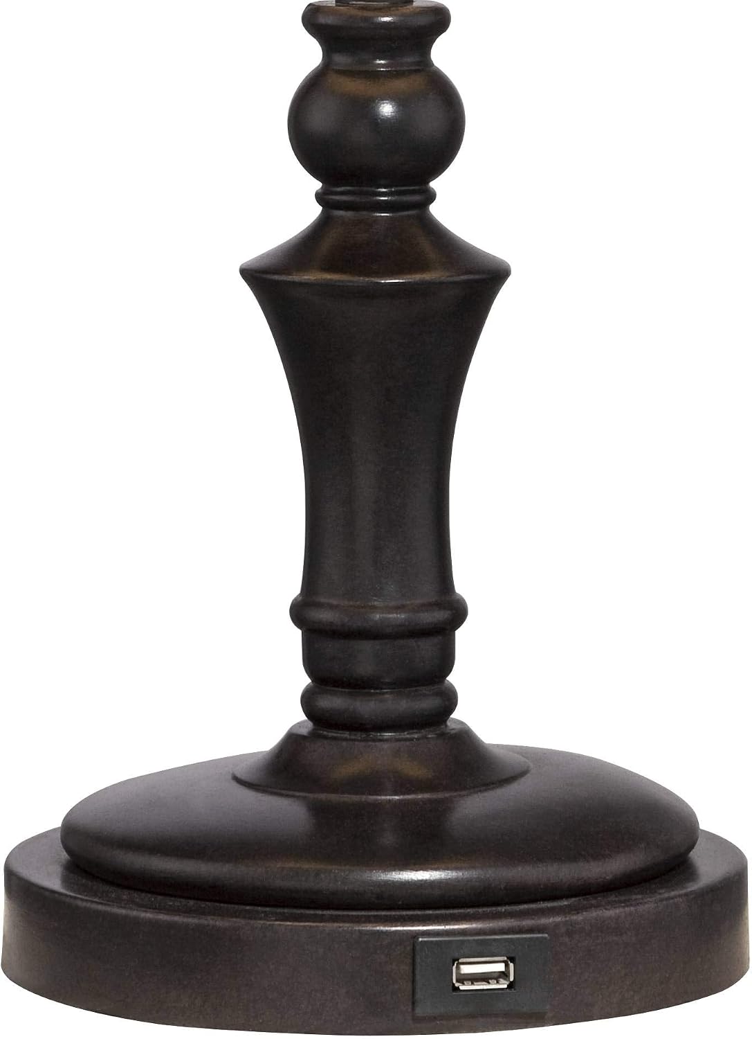Regency Hill Corey Hill Traditional Rustic Natural Cottage Swing Arm Desk Table Lamps 21.75' High Set of 2 with USB Charging Port Bronze Metal Faux Leather Bell Shade for Living Room Bedroom