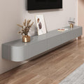 Floating TV Stand - Wall Mounted Media Console with 2 Drawer, Floating Entertainment Center TV Cabinet, Wall Mounted Audio/Video Shelf for Home Room (Grey, 62.99x7.87x9.45IN)