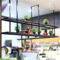 Corner Ledge Wall Shelf,Hanging Ceiling Shelf Floating Shelves, Rustic Ceiling Shelf Brackets 2 Layer, Wall-Mounted Decorative Rack for Bar Restaurant Kitchens, Hanging, Easy to Install