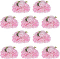 NUPTIO Flower Balls Flowers for Centerpieces: 10 Pcs 11.8 inch Diam Pink Artificial Rose Fake Flower Arrangement Bouquet for Wedding Party Tables Decorations